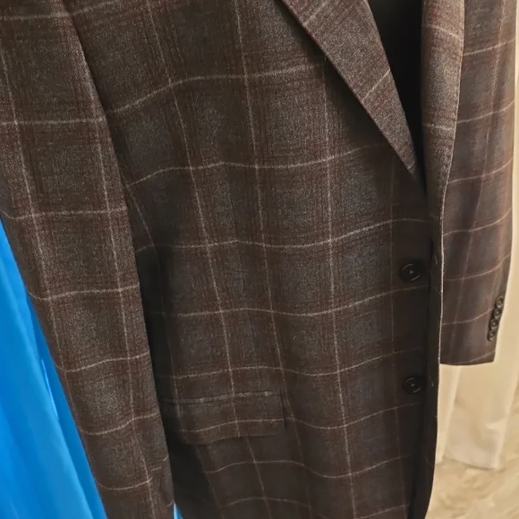 Canali Brown Plaid Men's Blazer - Picture 8 of 8